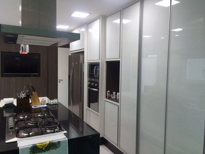 Orçamento de Portas de Vidro para Móveis de Cozinha Guararema - Porta de Vidro Móveis Planejados